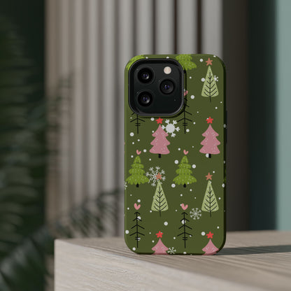 Whimsical Christmas Tree Pattern – MagSafe Phone Series Case