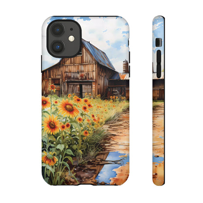 Sunflower iPhone Case  Rustic Farm Style