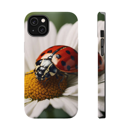 MagSafe iPhone Case: Ladybug on White Daisy