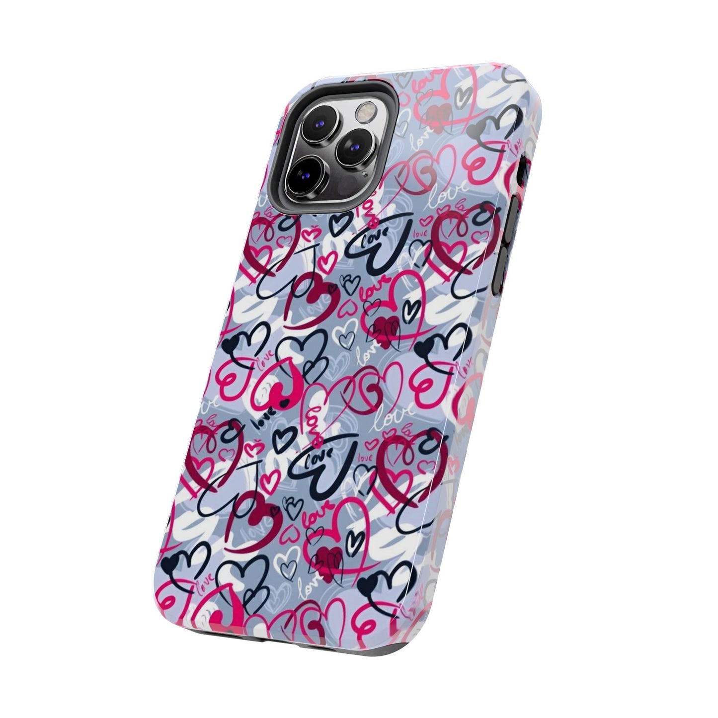 Graffiti Love Hearts iPhone Case