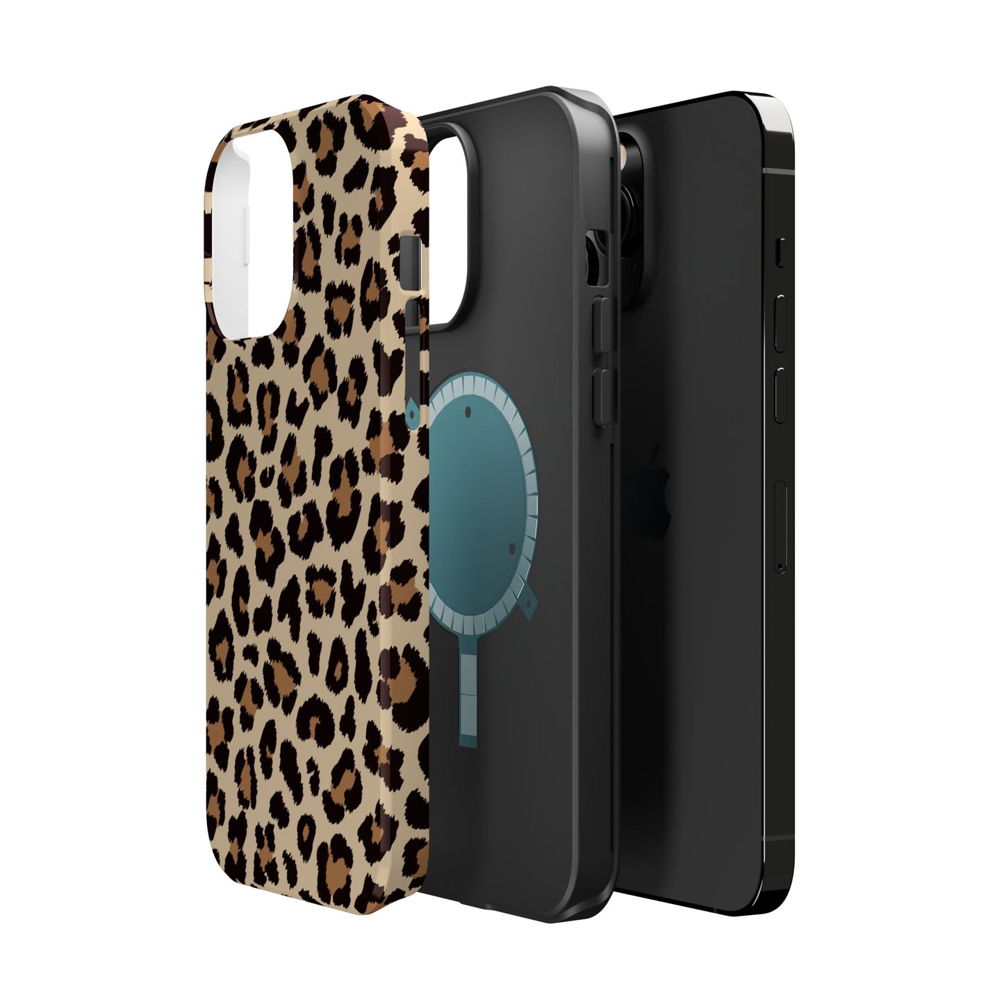 Wild Leopard Print Tough MagSafe iPhone Case – Bold Animal Pattern Design with Dual-Layer Protection