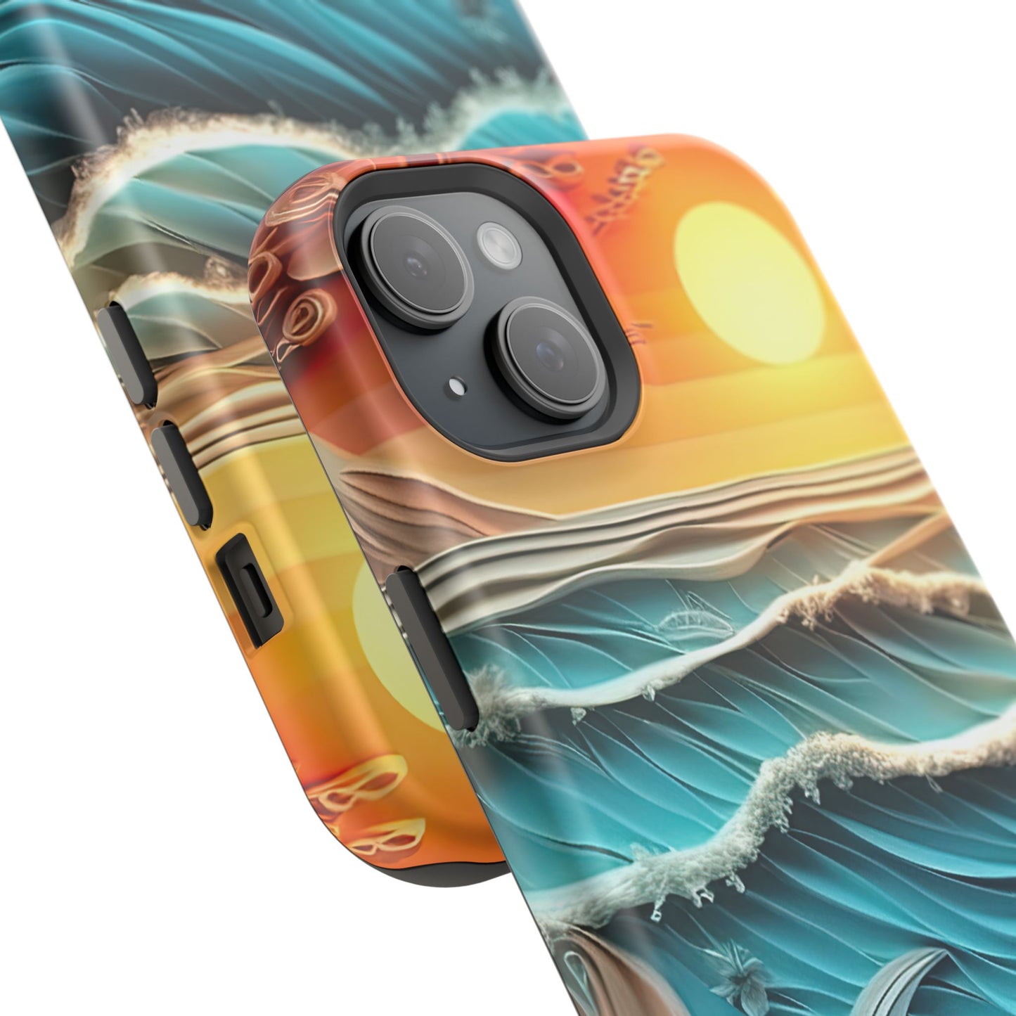 Tropical Sunset Paper Art Ocean – iPhone Series Case