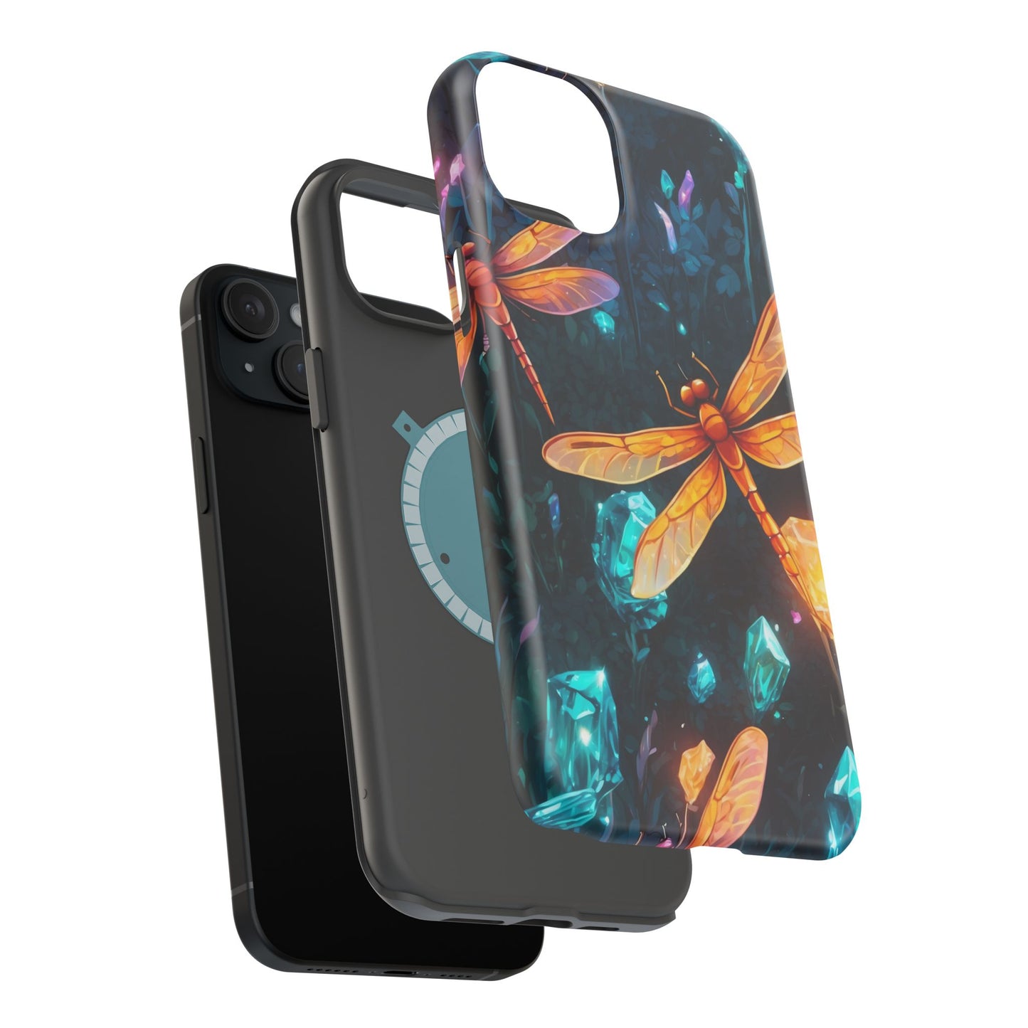 Mystical Dragonflies & Crystals – MagSafe iPhone Series Case