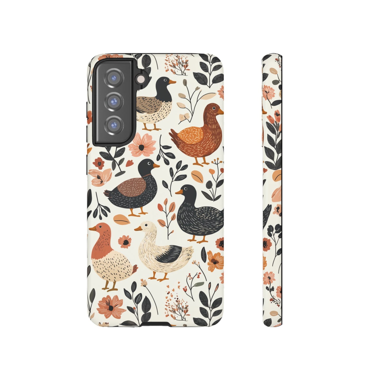 Vintage Duck Case – Floral & Leaf Design