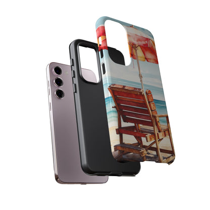 Beachfront Sunset Lounge Samsung Galaxy Case – Vibrant Watercolor Design