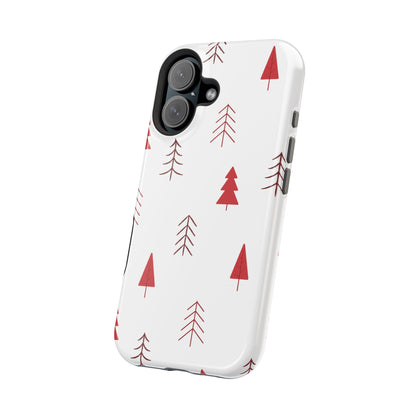 Scandi Red Pine Trees - MagSafe iPhone Series Case