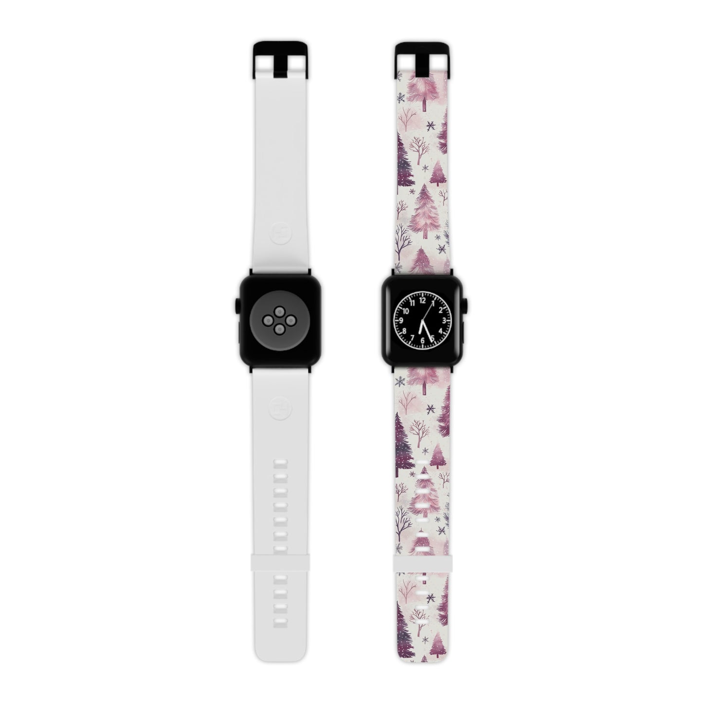 Winter Wonderland Purple Christmas Trees Apple Watch Band