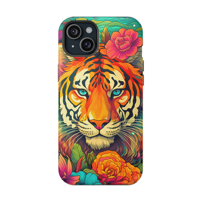 Fierce Rainbow Tiger Art - MagSafe iPhone Case