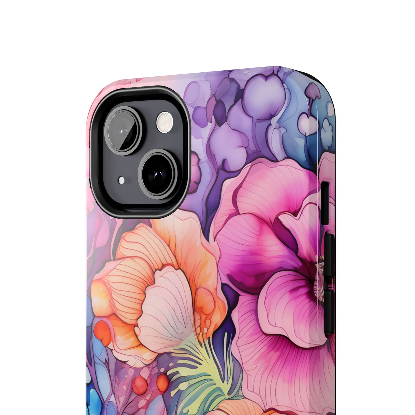 Bright Watercolor Floral Splash iPhone Series Case – Bold Artistic Design