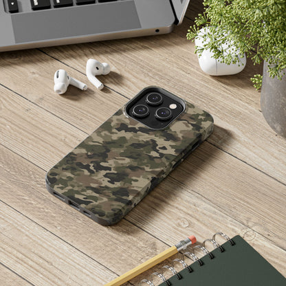 Classic Light Brown Camouflage – Durable iPhone Case with Timeless Design