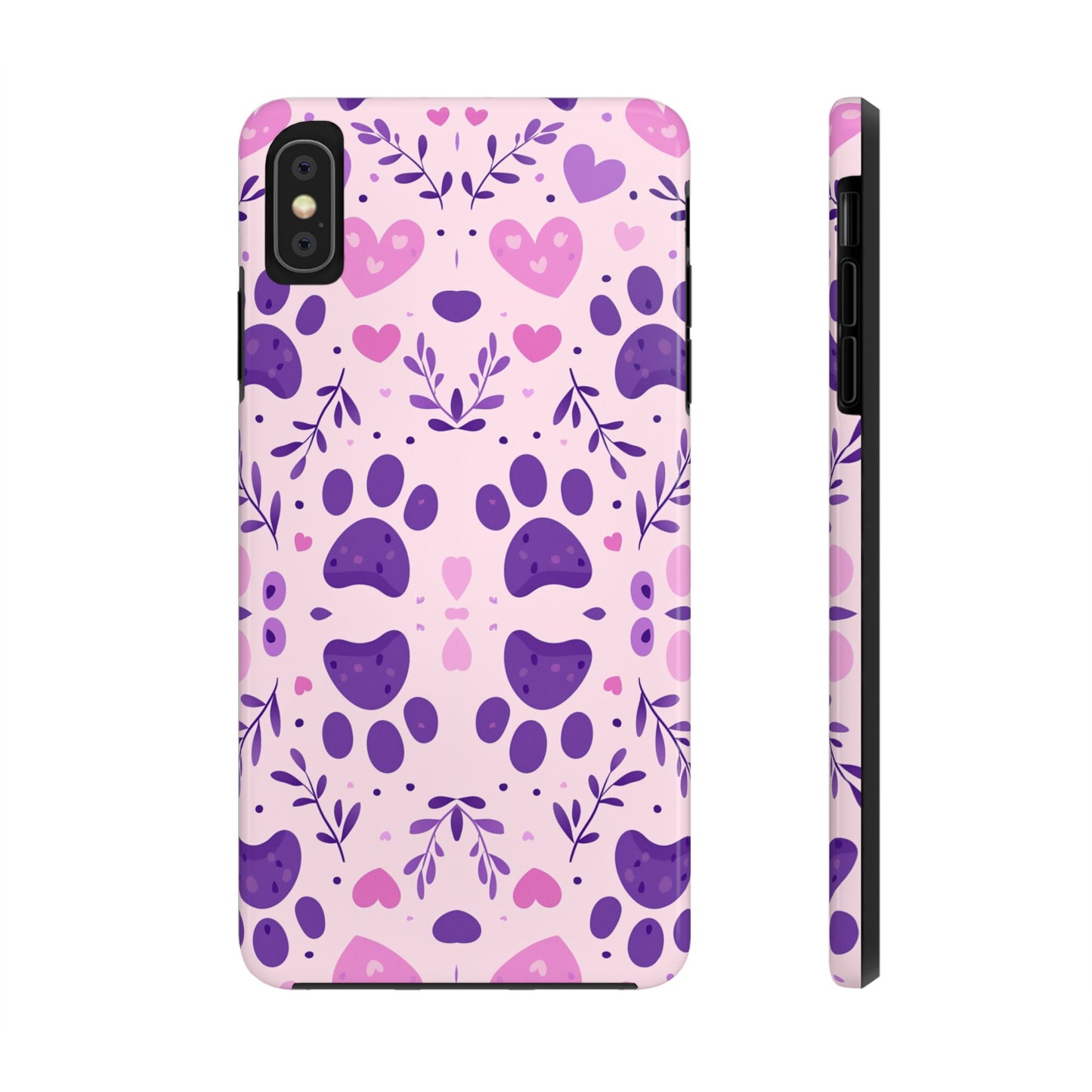 Pastel Paw Print iPhone Case - Cute Pet-Themed Floral Protective Cover