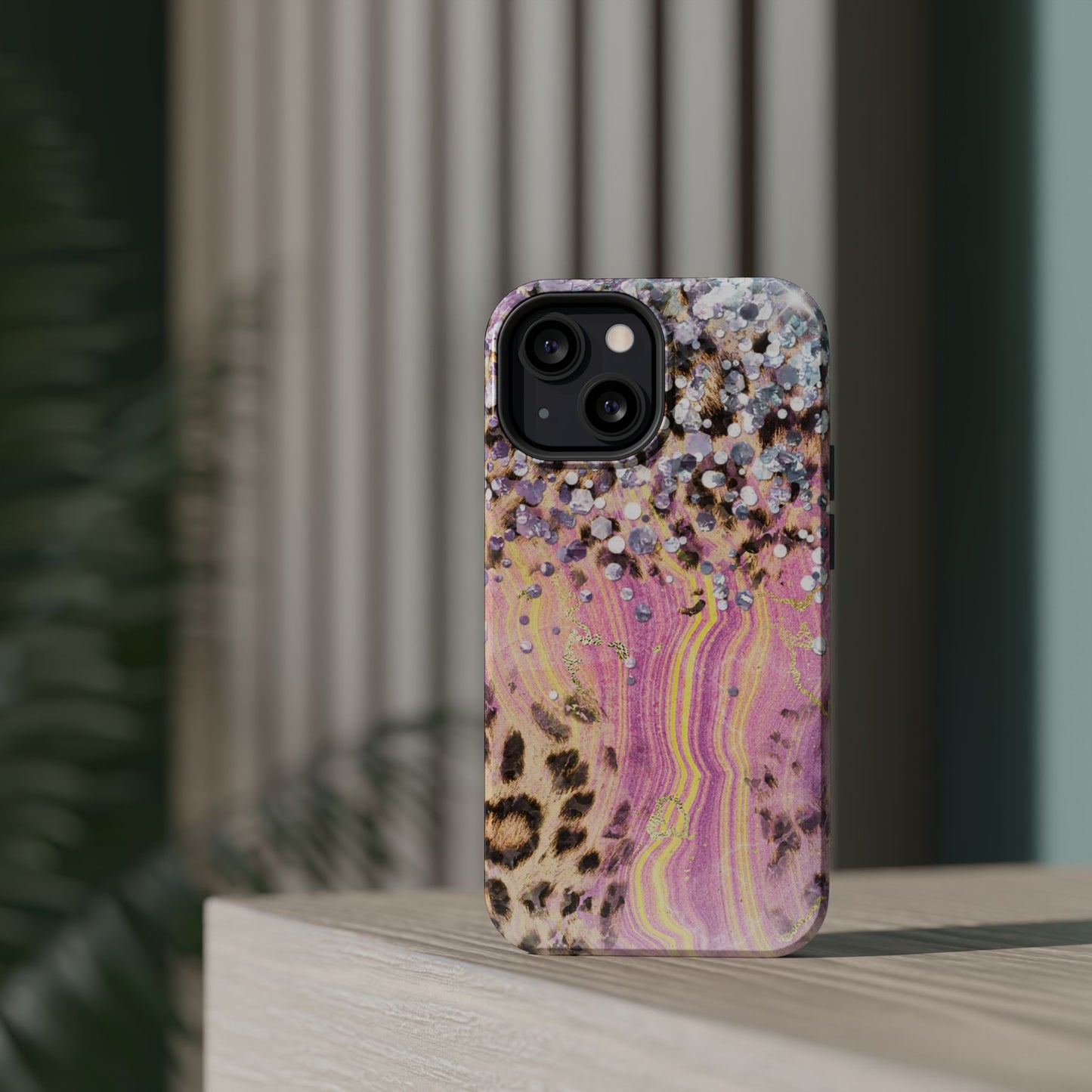 Glitter Glam Leopard – Magsafe iPhone Series Case