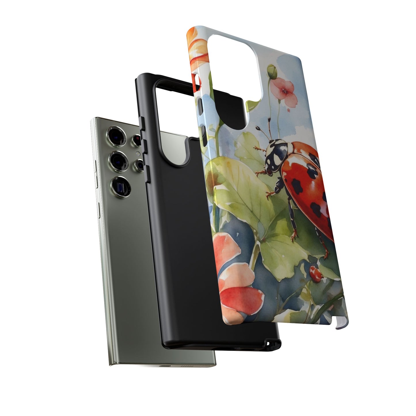 Watercolor Ladybug & Poppy Fields - Samsung Galaxy Case