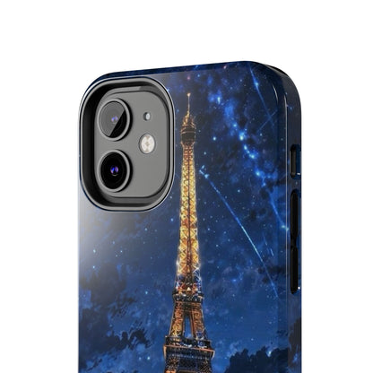 iPhone Case - Eiffel Tower Under Starlit Sky Design