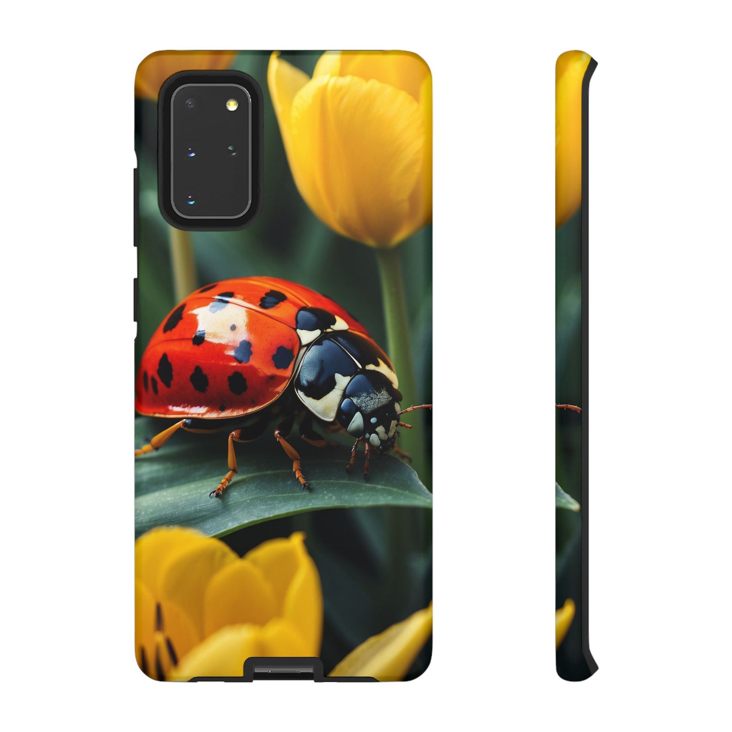 Samsung Galaxy Case: Vibrant Ladybug Amidst a Lush Yellow Flower Garden