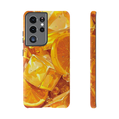 Citrus Splash Samsung Galaxy Case – Bright Orange Slices & Ice, Dual - Layer Protection - BOGO Cases