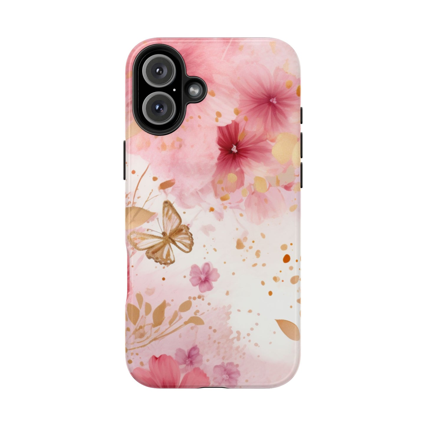 Blush Pink Floral Butterfly - iPhone Case