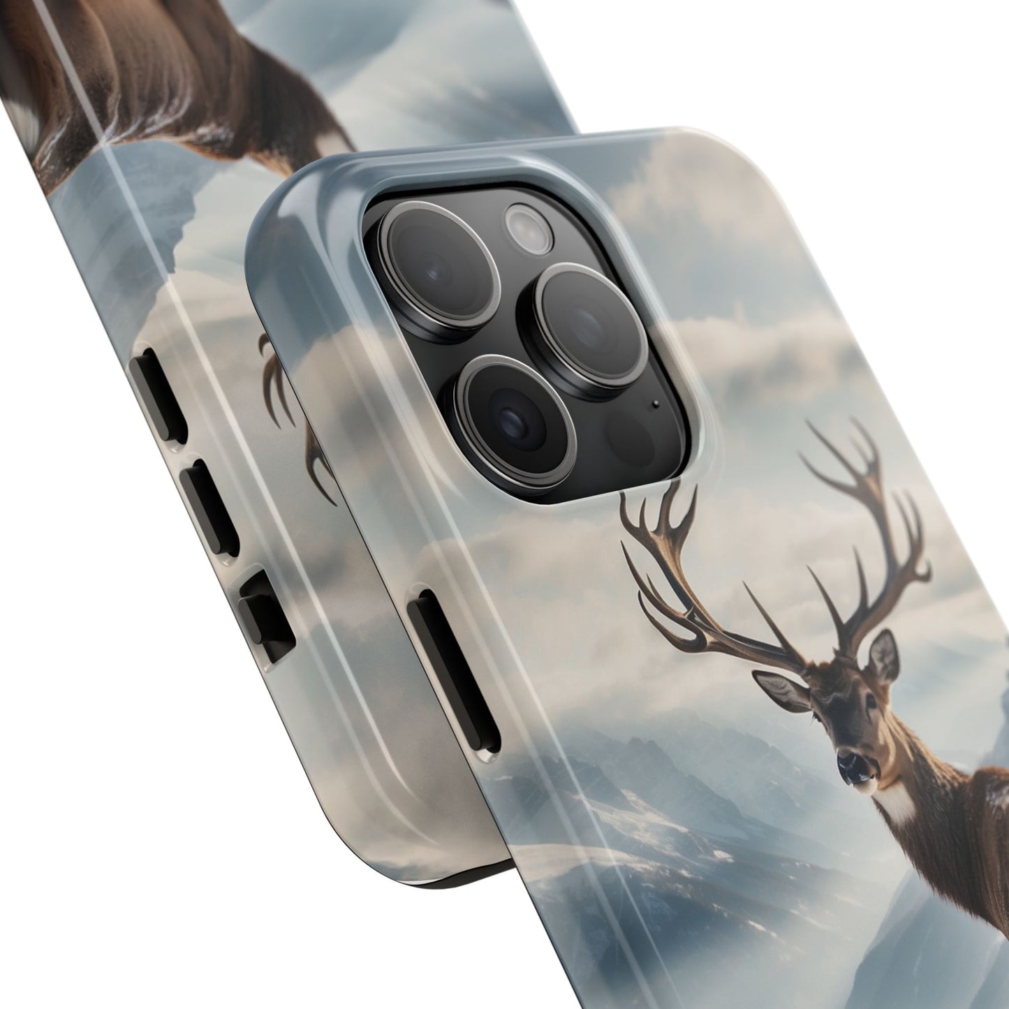 Alpine Majesty: Stag in Snow – iPhone Case