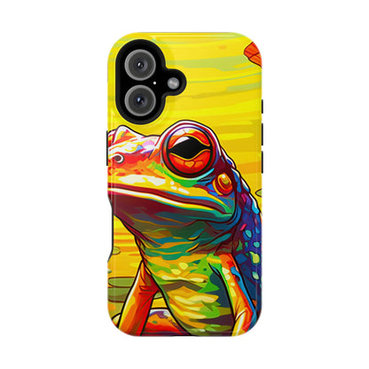 Vibrant Rainbow Frog Design – MagSafe iPhone Case