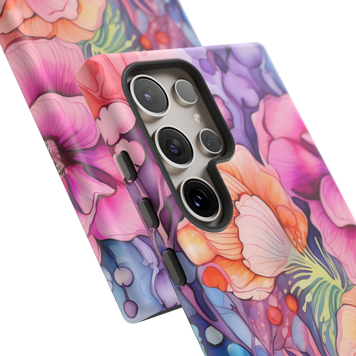 Bright Watercolor Floral Splash iPhone Series Case – Bold Artistic Design