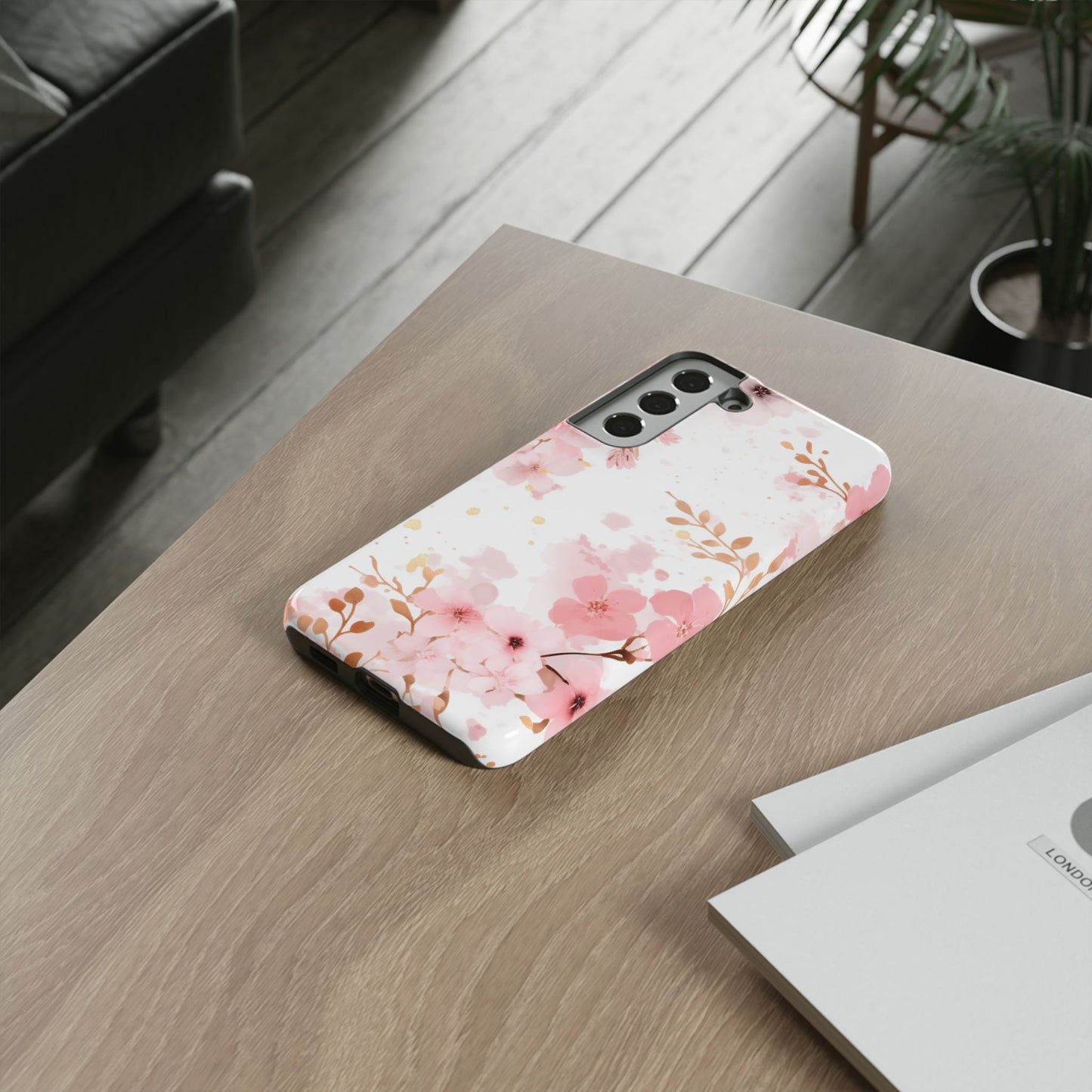 Soft Pink Cherry Blossom Samsung Galaxy Case – Elegant Floral Design