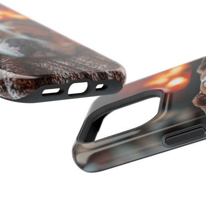 Cozy Bulldog MagSafe Case – Fireside-Inspired Protective Cover