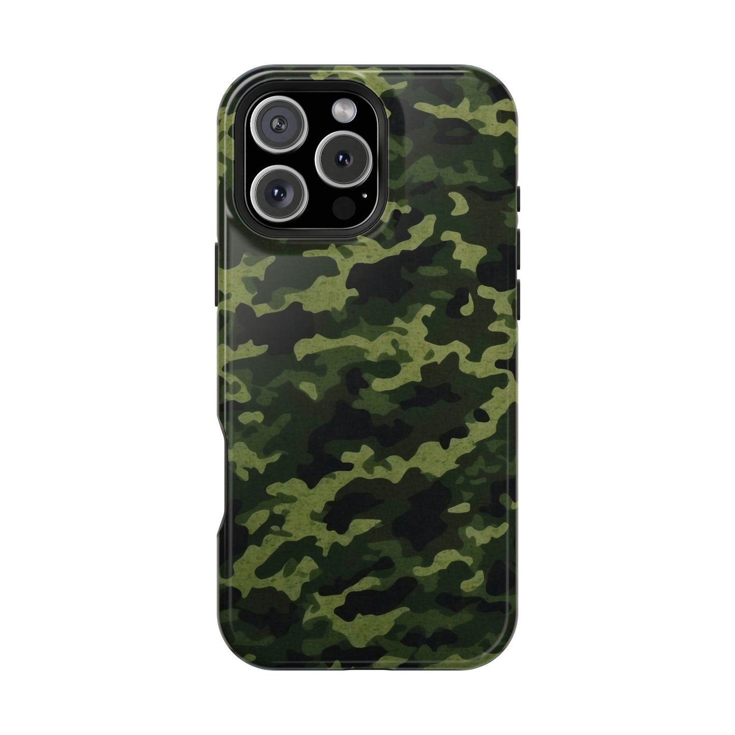 Dark Green Camouflage – MagSafe iPhone Case, Slim and Drop-Resistant