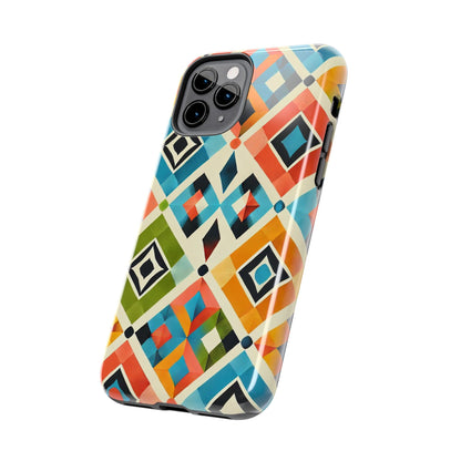 Harlequin Geometric iPhone Case - Vibrant Abstract Protective Cover