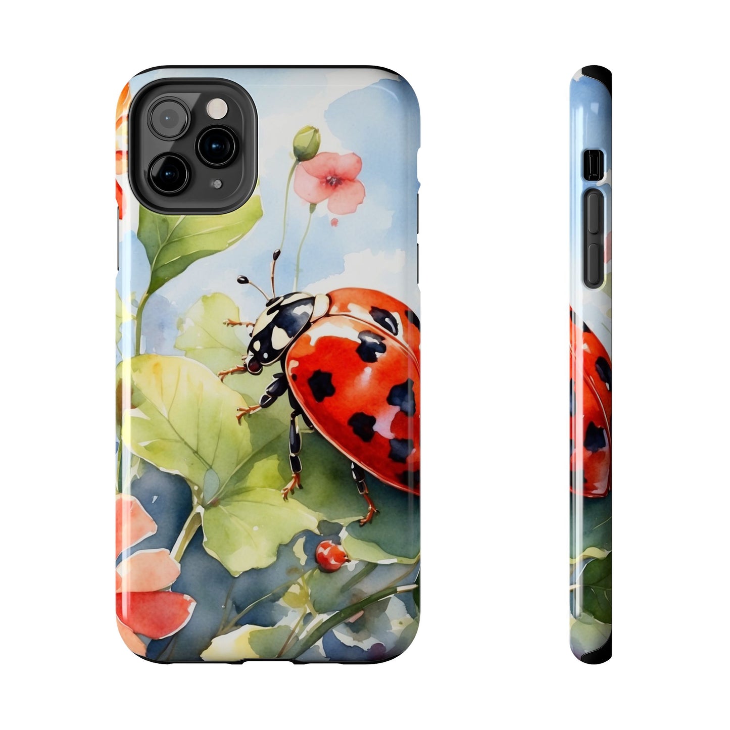 Watercolor Ladybug & Poppy Fields - iPhone Series Case