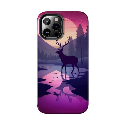 Twilight Elegance: Stag Reflection – iPhone Case