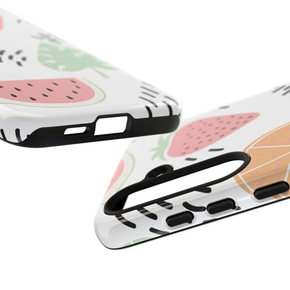 Tropical Fruit Fiesta Tough Samsung Galaxy Case – Fun Watermelon, Pineapple, and Citrus Design - BOGO Cases