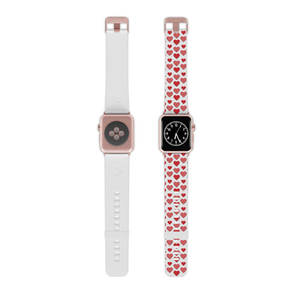  Red & Polka Dot Hearts Apple Watch Band