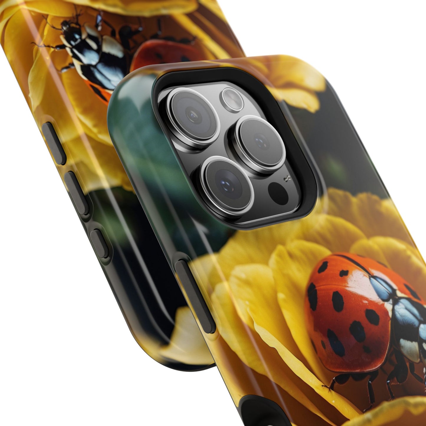 MagSafe iPhone Case: Ladybug on Yellow Petals