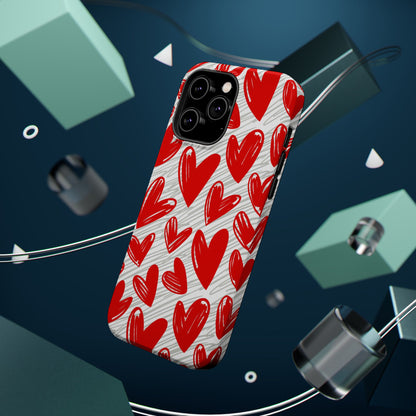 MagSafe Case: Whimsical Heart Doodle