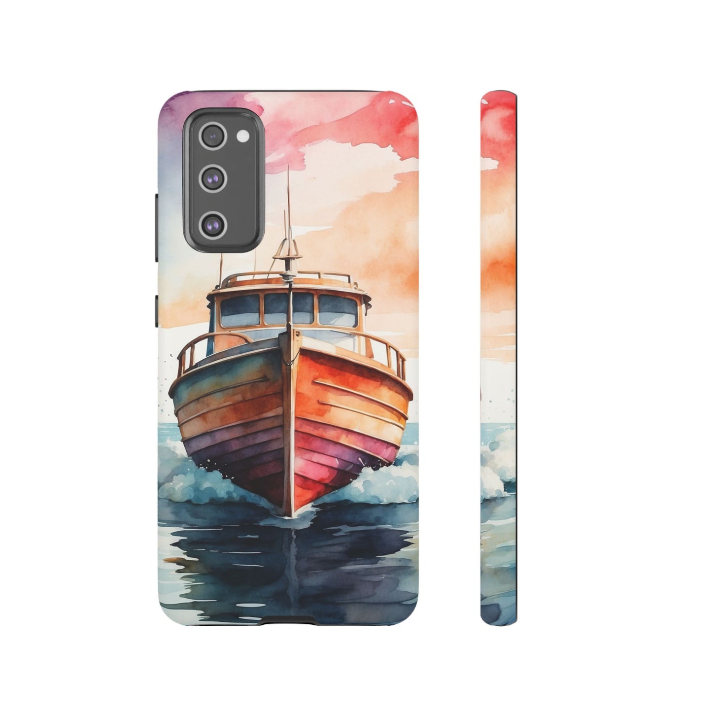 Sunset Sail Watercolor Boat – Samsung Galaxy Series Case