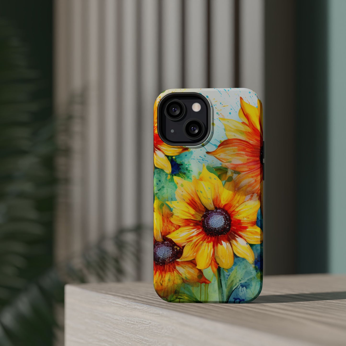 Watercolor Sunflower Splash - MagSafe iPhone Series Case