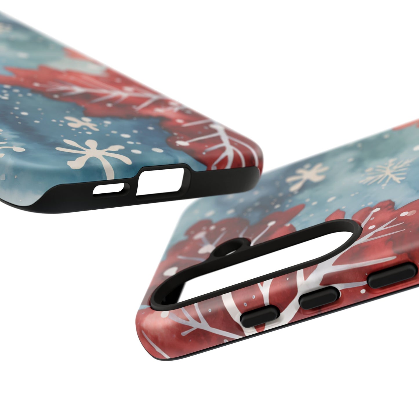 Crimson Snowflake Charm – Samsung Galaxy Case