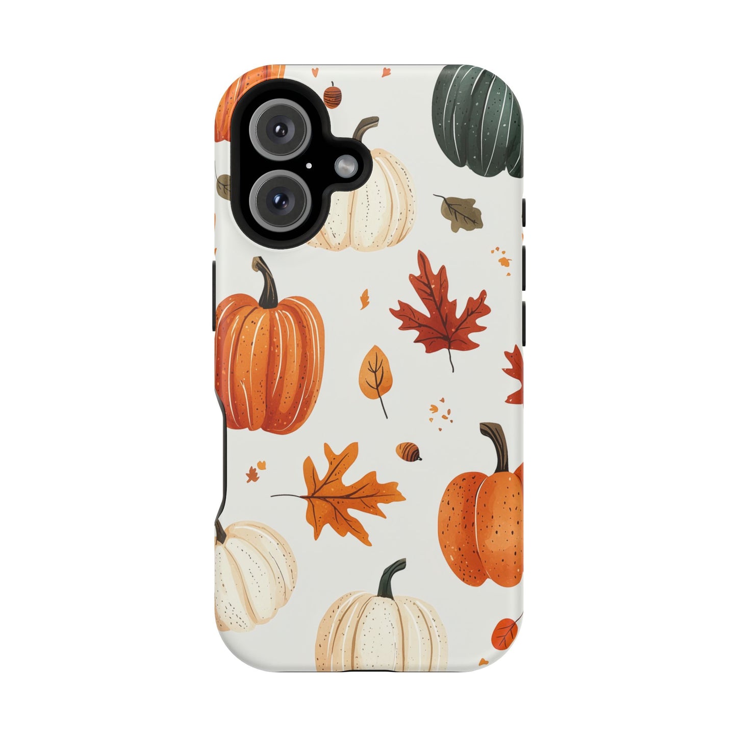 Autumn Pumpkin MagSafe iPhone Case – Fall Leaves and Harvest Design