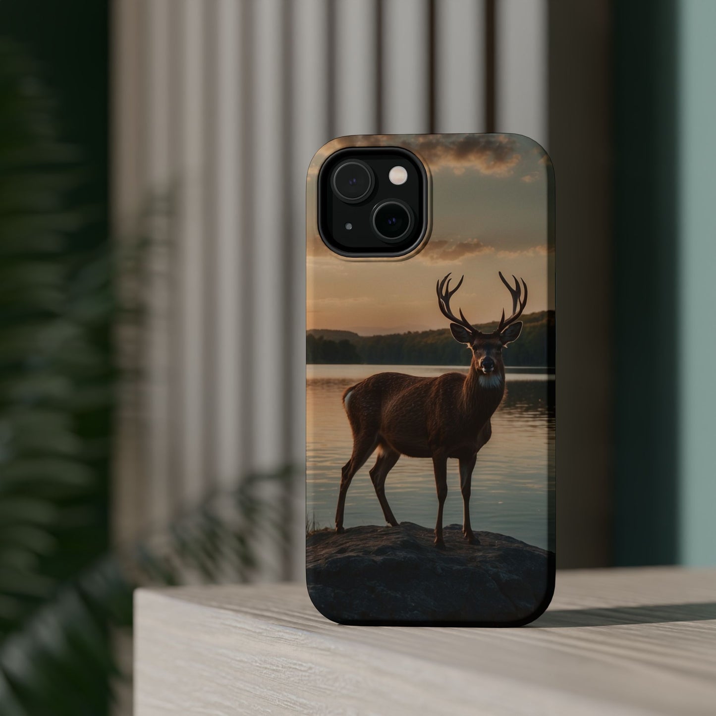 Majestic Stag at Sunset – MagSafe iPhone Case