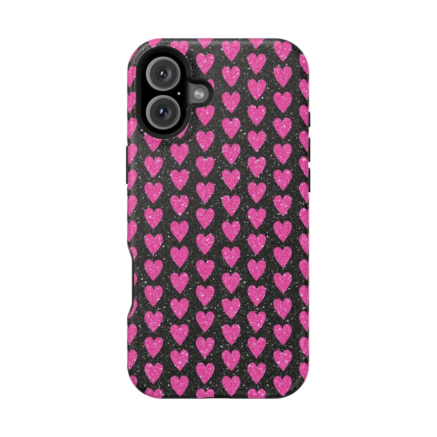 Glitter Pink Hearts MagSafe Case