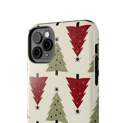 Retro Christmas Trees Pattern - iPhone Series Case