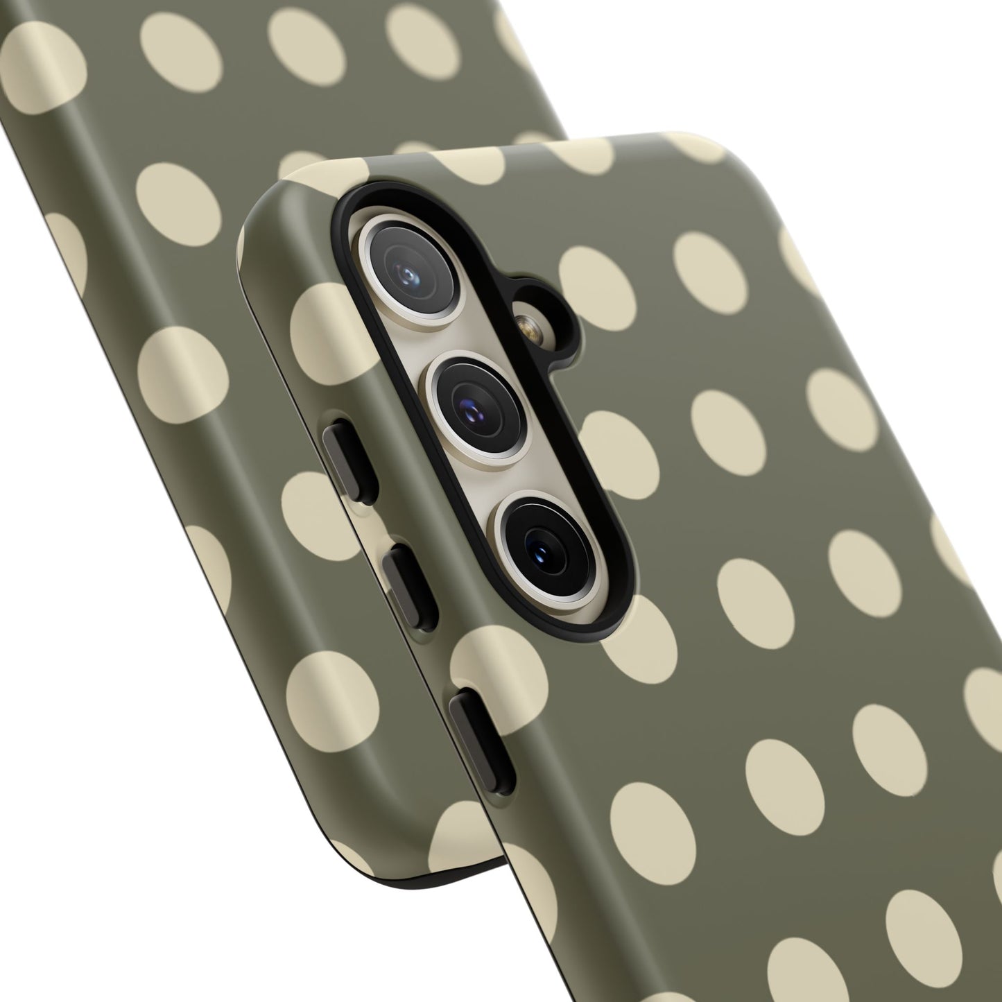 Vintage Green & Cream Polka Dots – Samsung Galaxy Case