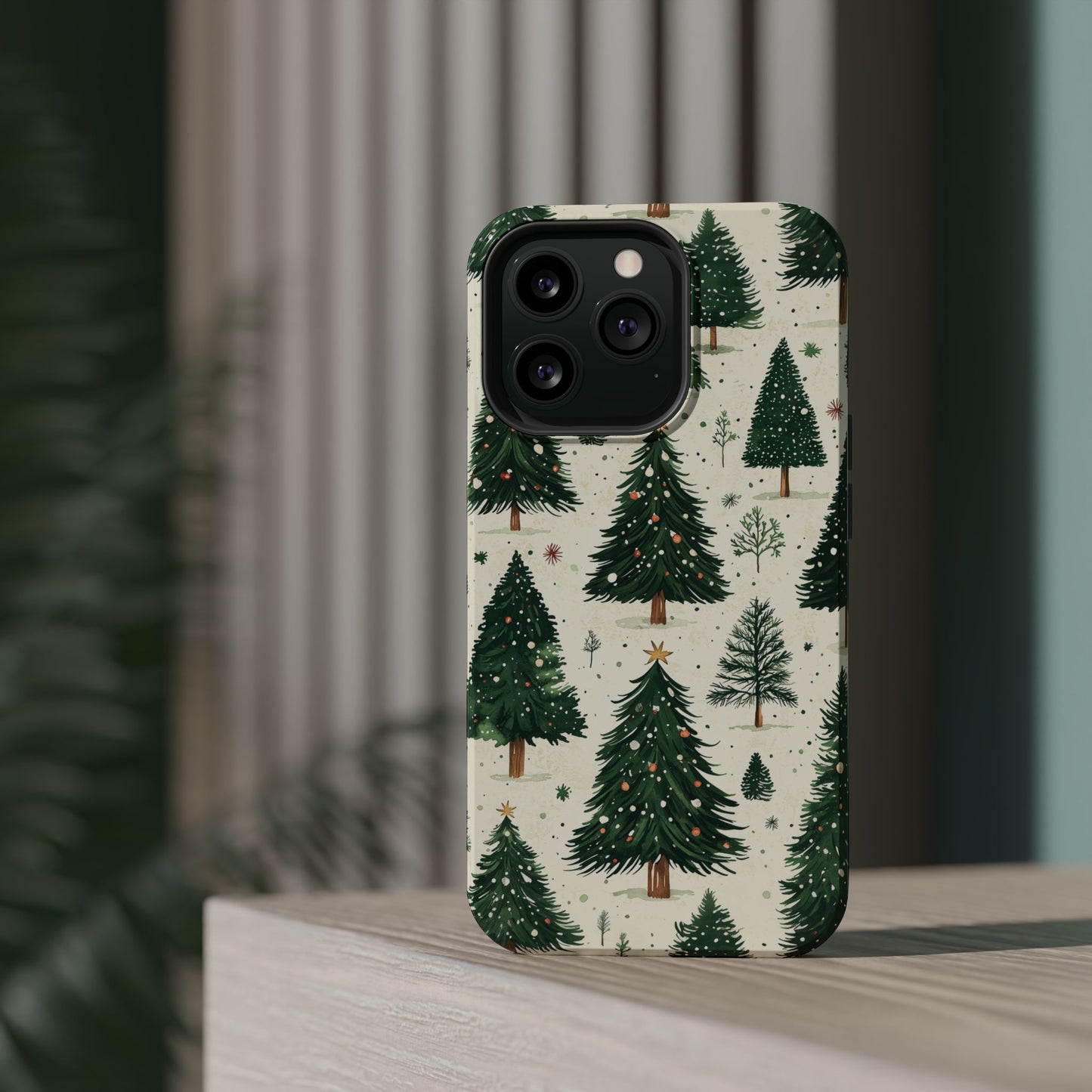 Festive Christmas Tree Forest Pattern – MagSafe iPhone Series Case