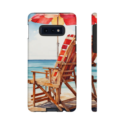 Beach Bliss Samsung Galaxy Case – Relaxing Seaside Chair and Umbrella Design