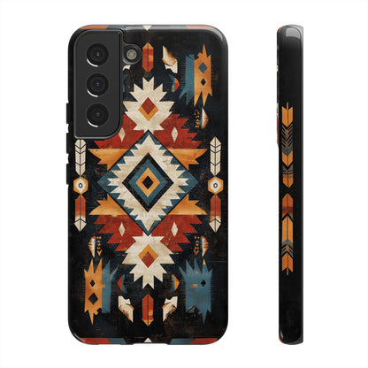 Southwestern Arrow & Diamond Tough Samsung Galaxy Case – Bold Tribal Design, Dual - Layer Protection - BOGO Cases