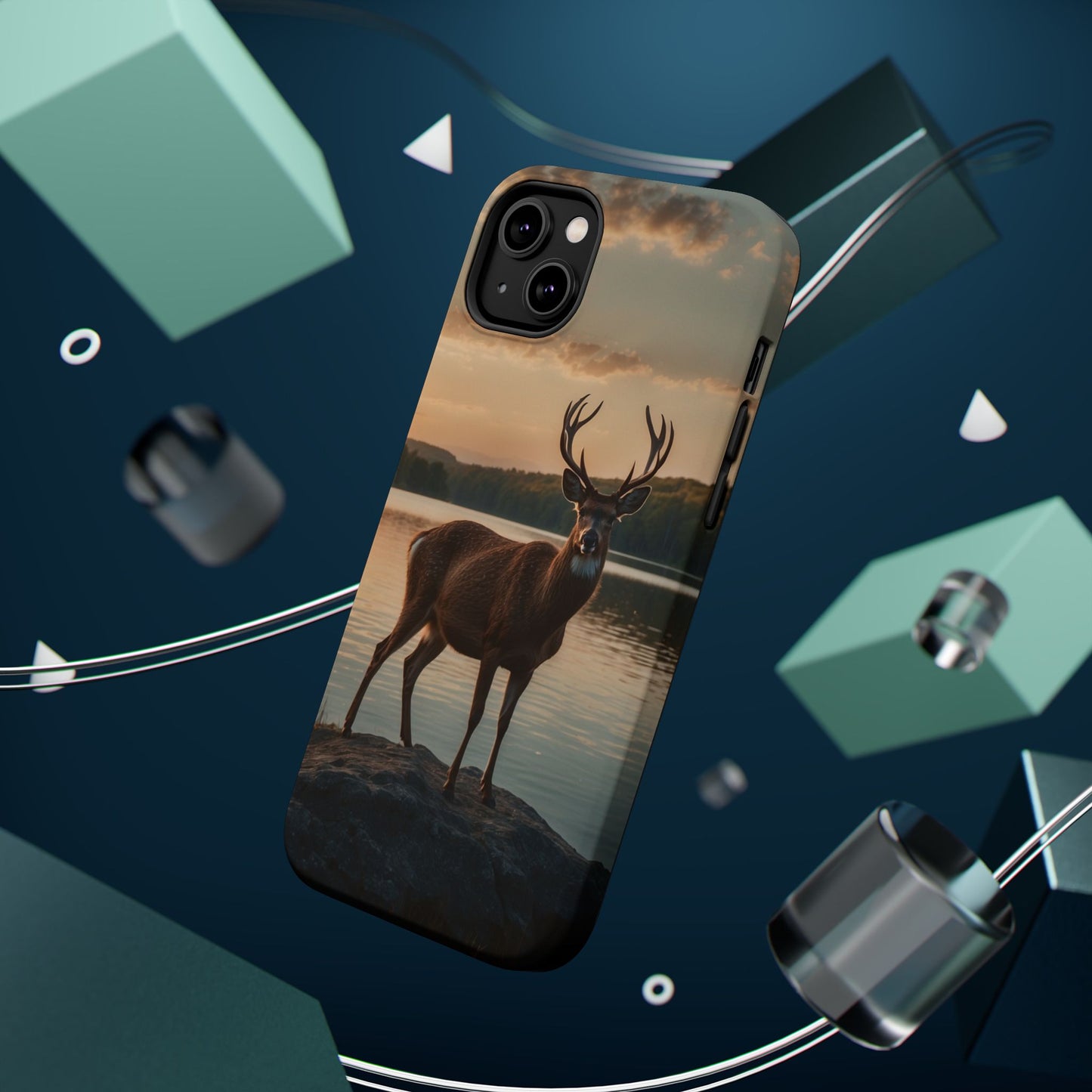 Majestic Stag at Sunset – MagSafe iPhone Case