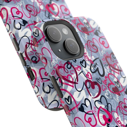 Graffiti Love Hearts MagSafe Case