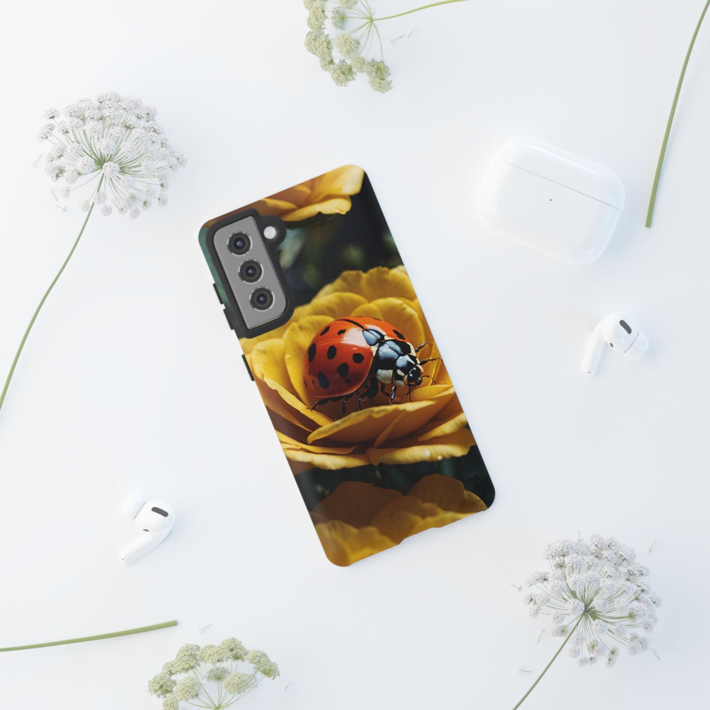 Samsung Galaxy Case: Ladybug on Yellow Petals