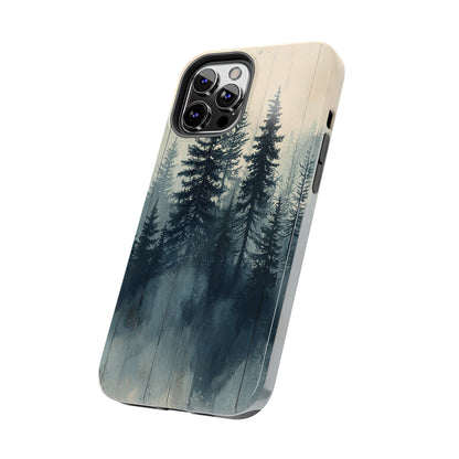 Misty Forest Wood iPhone Case - Nature-Inspired Protective Cover