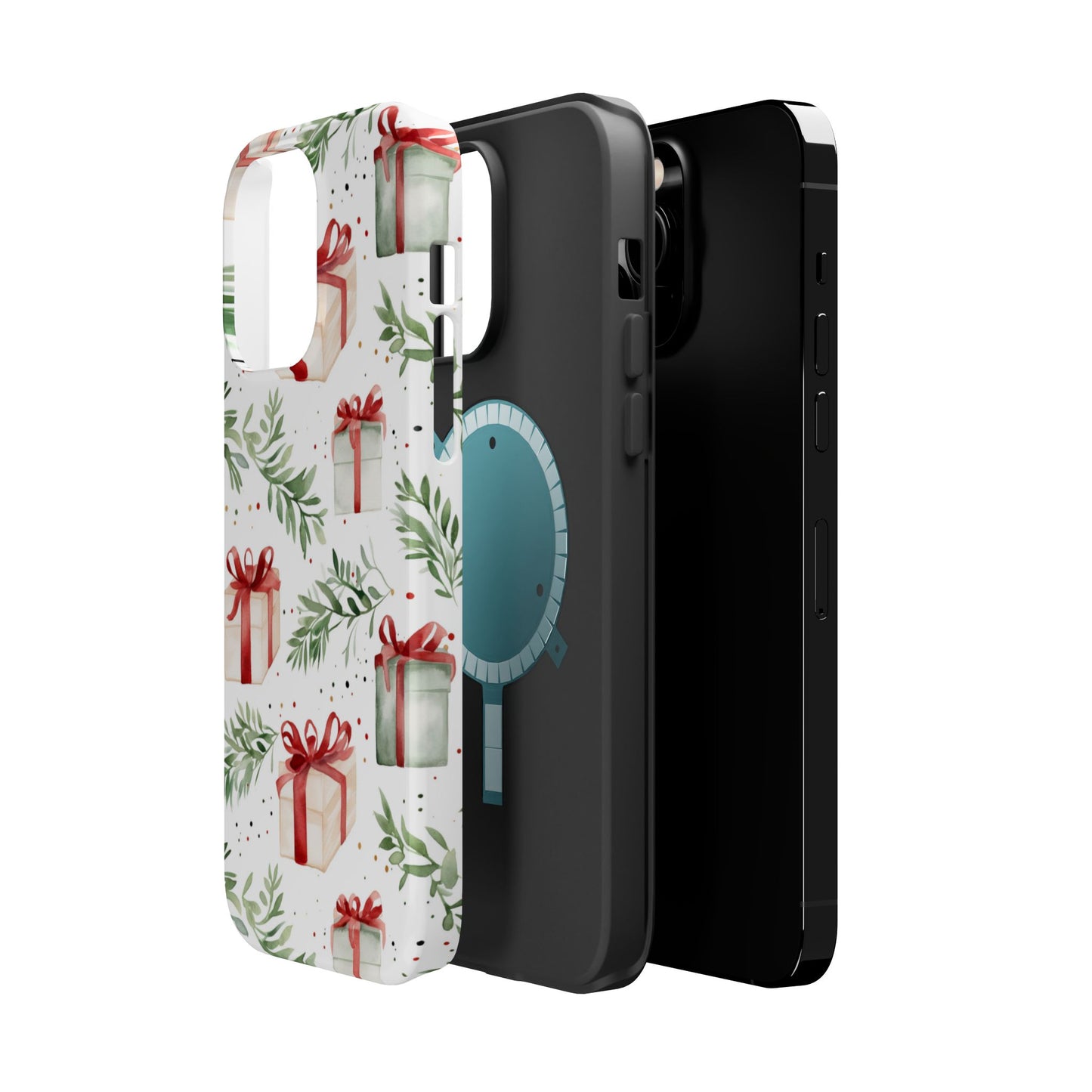 Watercolor Holiday Gifts & Greenery - MagSafe iPhone Series Case